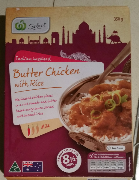 Butter Chicken with Rice, 350g