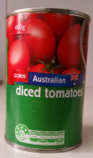 Coles|Australian Diced Tomatos, 400g