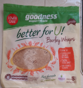 Goodness Superfoods|Barley Wraps, 45gx5wraps