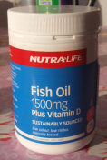 Nutralife|Fish Oil plus Vitamin D, 1500mg, 180capsules