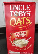 Uncle Tobys|Quick 2 Minutes Oats, Smooth & Creamy, 1kg