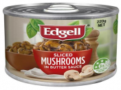 Edgell|SLICED MUSHROOMS IN BUTTER SAUCE 220GM