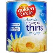 Golden Circle|薄菠萝片罐头，3.2公斤