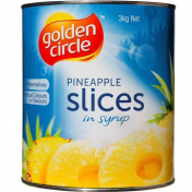 Golden Circle|PINEAPPLE IN SYRUP SLICED 3KG