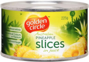 Golden Circle|SLICED PINEAPPLE IN NATURAL JUICES 225GM