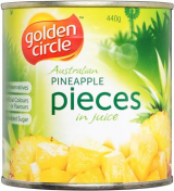 Golden Circle|PINEAPPLE PIECES IN NATURAL JUICES 440GM