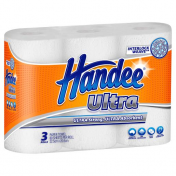 Handee|超级纸巾，双层，白色，3卷