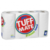 Handee|Tuff Mate纸巾，双层，白色，4卷