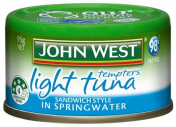 John West|TUNA TEMPTERS LIGHT SPRINGWATER SANDWICH STYLE 95G