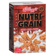 Kellogg's|NUTRI-GRAIN INDIVIDUAL PORTIONS 25GM