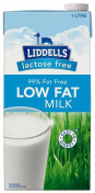 Liddells|LACTOSE FREE LOW FAT MILK UHT 1L