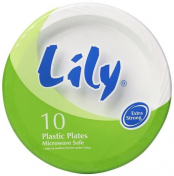 Lily|ROUND PLASTIC PLATES 10S